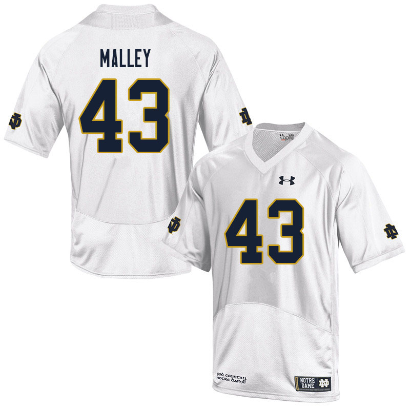 Men #43 Greg Malley Notre Dame Fighting Irish College Football Jerseys Sale-White